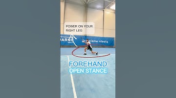 How to Hit an Open Stance Tennis Forehand (Tennis Footwork) #tennis #tennisforehand #tennisshorts