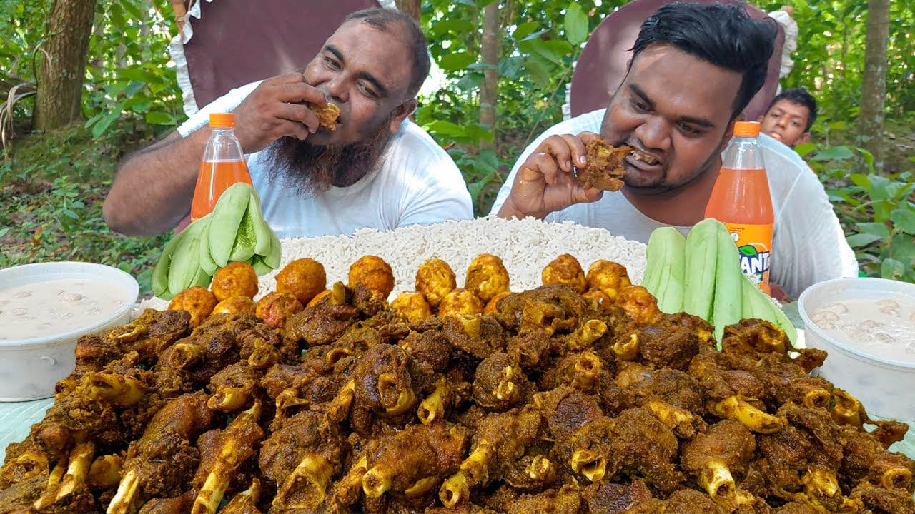 Two Big Guy Eating 5 KG Mutton Lollipop, 7 KG rice & 12 Eggs - Mutton Lollipop Great Foodie