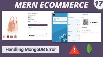 MERN Stack E-Commerce Project #17: Handle MongoDB Errors