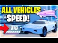 ALL Jailbreak Roblox VEHICLES SPEED With THIS TOOL.. (Roblox Jailbreak)