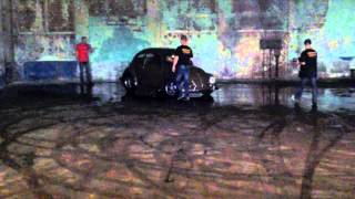 melvin's 1950 split bug burnout @ hangarz vwmeeting