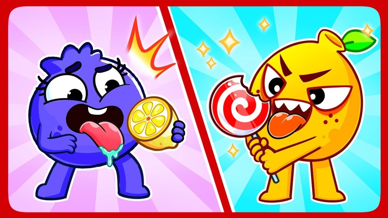 Can You Guess the Taste? 😋 Sweet VS Sour 🍭🍋 | Learning Opposites for Kids