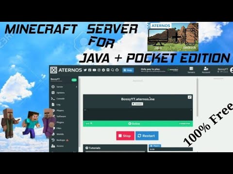 How to make a Minecraft Java+pe ( bedrock ) edition aternos server. # ...
