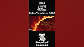 New Thanks for watching YouTube Outro Template 3 For YouTube Channels 2022