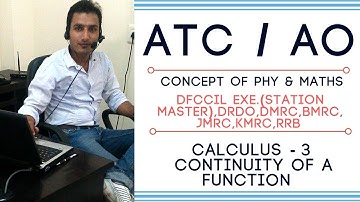 #ATC #AO #AAI #DFCCIL #PHYSICS - CALCULUS - 4 (PROBLEMS ON CONTINUITY)