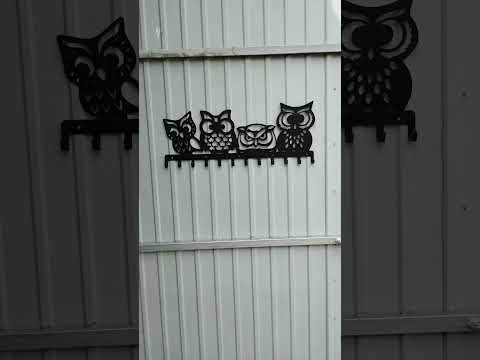 Вішалка для одягу з металу "Сови" 60 см, відео 1