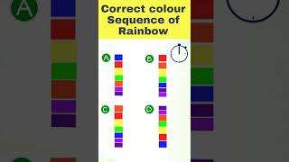 Which is the Correct Colour Sequence of Rainbow 🌈 || Puzzles || #shorts