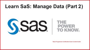 Learn SAS: Manage Data (Part 2)