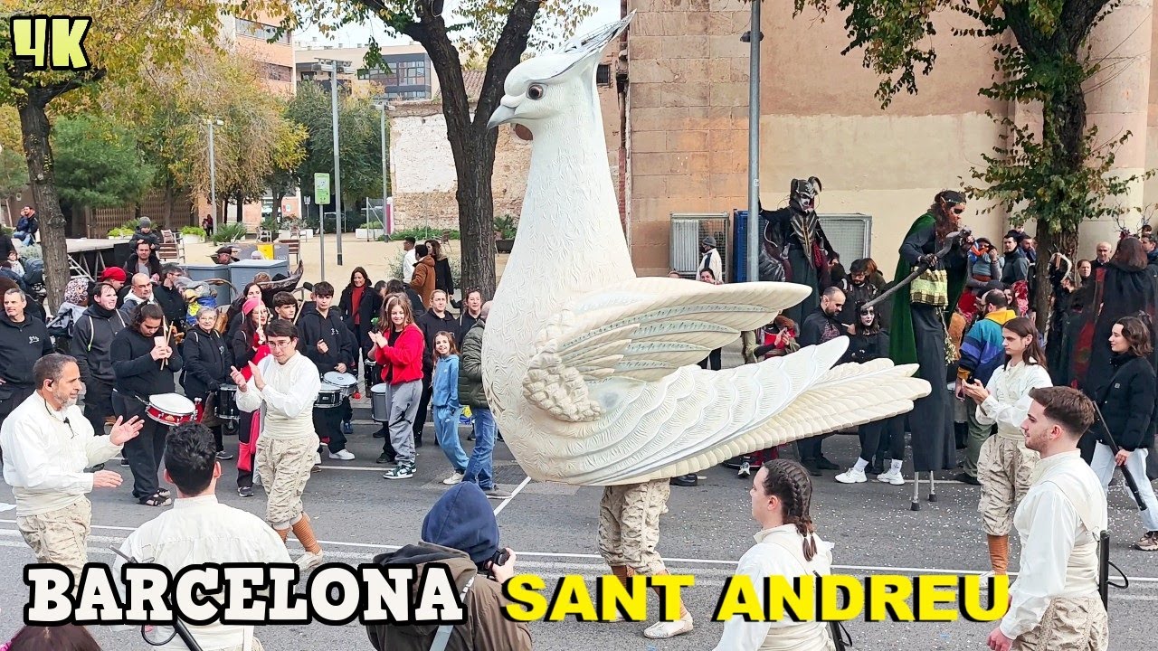 CERCAVILA de la Fiesta Mayor de Sant Andreu de Palomar 2025 Barcelona, España 4K