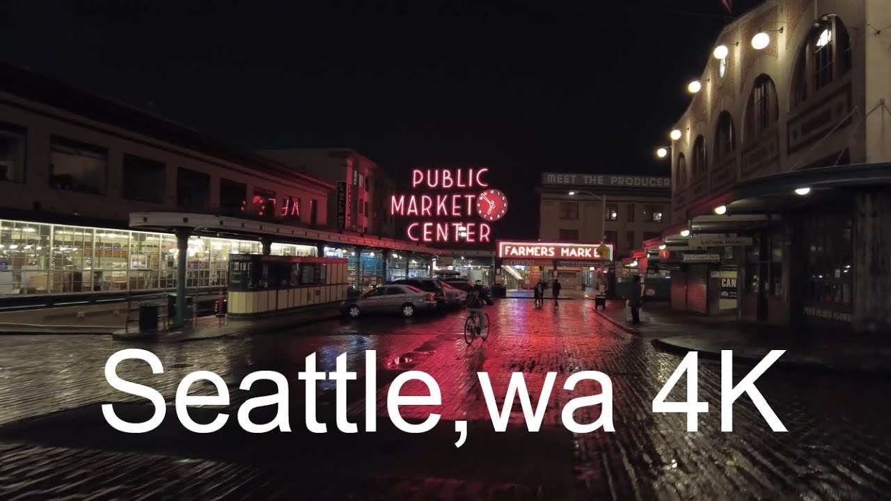 Seattle Wa🇺🇸 4K Walk Video (Snoflakes)