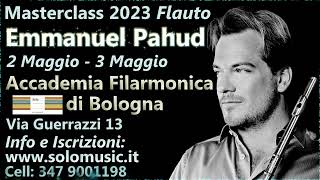 PAHUD EMMANUEL MASTERCLASS SOLO BOLOGNA