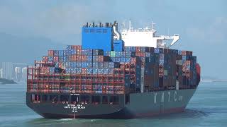 Container Ship《KMTC LONG BEACH》Passing  the Tsing Ma Bridge in HK 20260928 C0005/6