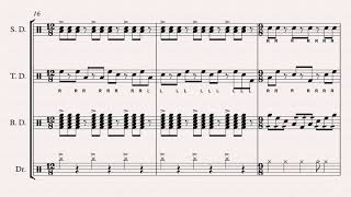 Blue Devils - Triplet Partial (Music Sheet)