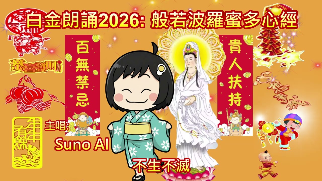 (舊版) 白金朗誦2026: 般若波羅蜜多心經 Platinum Disco AI Parody Demo