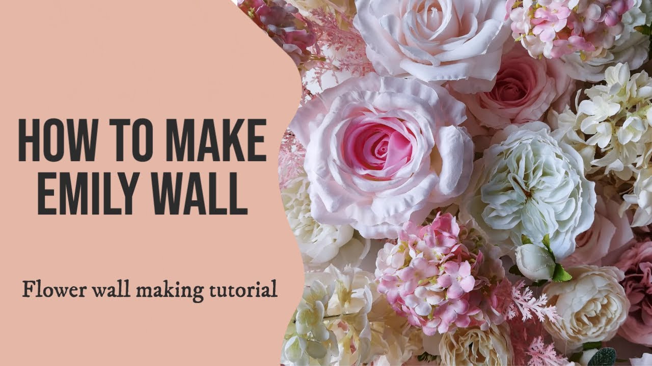 How to Make Emily Artificial Flower Wall /wedding/party floral decor DIY free tutorial /RoseMorning