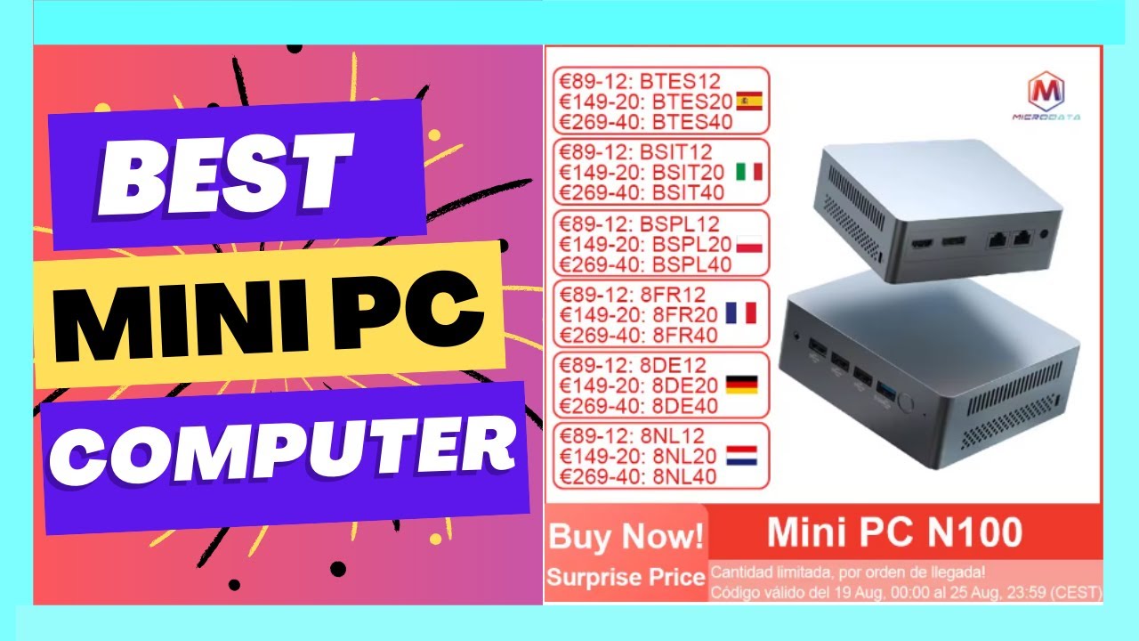 MicroData Mini PC N100 8GB 256GB, 16GB 512GB, Minipc, Intel 12th Generation