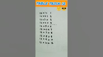 12table trick|table trick 12|table12|table|how to write table 12 in easy way😱#maths #shortfeed