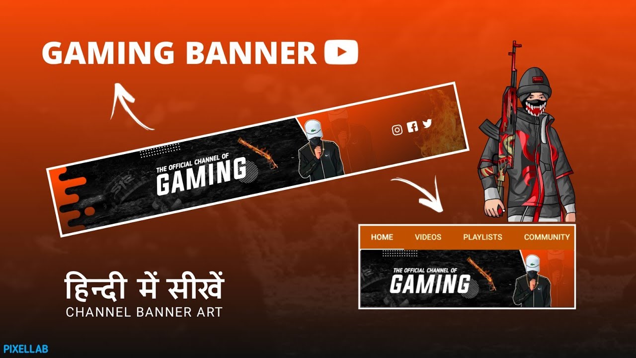 Gaming  Banner By RK Graphics tutorial