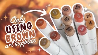 The Brown Palette Challenge | ONLY USING BROWN ART SUPPLIES