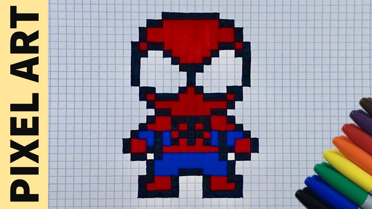 Come Disegnare Spiderman Pixel Art How To Draw Spiderman Pixelart Youtube