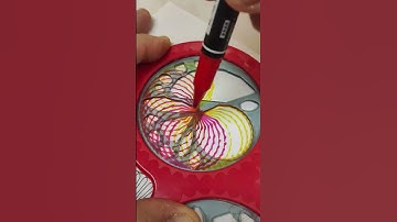 SIMPLE SPIROGRAPH DESIGN SATISFYING ART #SHORTS #ytshorts  #youtubeshorts #viral