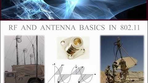 RF and Antenna Basics in 802 11