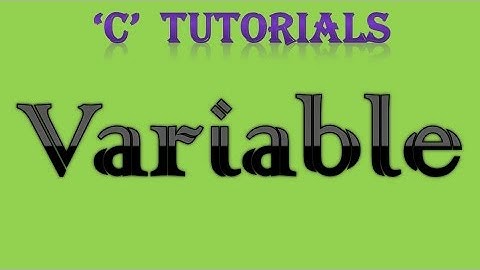 C Programming Tutorial - 2 Variable