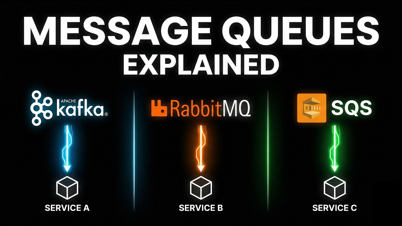 Kafka vs RabbitMQ vs SQS | Message Queues Explained - YouTube