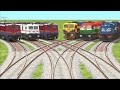 6 Indian Railway Locomotives Face Off at One Crossing Track ! Train Simulator Classic