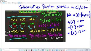 Pointer notation for 1D  Arrays in C/C++