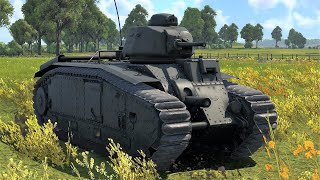War Thunder: B1 bis French Heavy Tank Gameplay [1440p 60FPS]