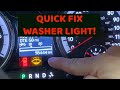 Quick fix when the windshield washer idiot light comes on randomly when system full, Ram 1500 2012