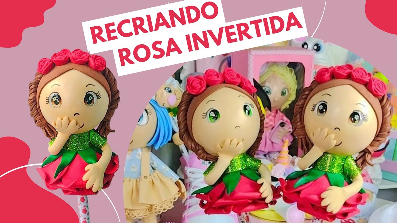 Como fazer caneta Rosa invertida de eva