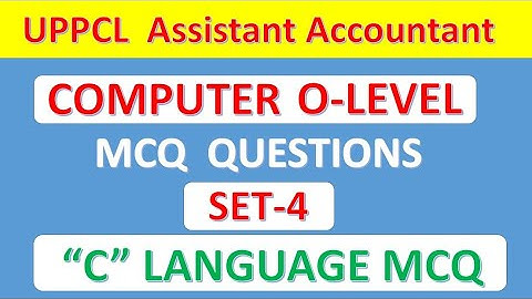 UPPCL O Level Computer Set-4 | C Language MCQ Question | NIELIT  O LEVEL MCQ by Lets Educate