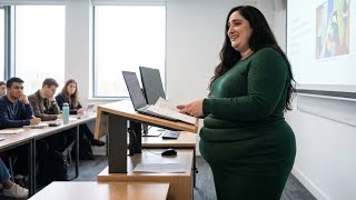 *CHUBBY* Professor *BELLY*... Noticed First At The Class..!! | Woman Weight Gain Transformation