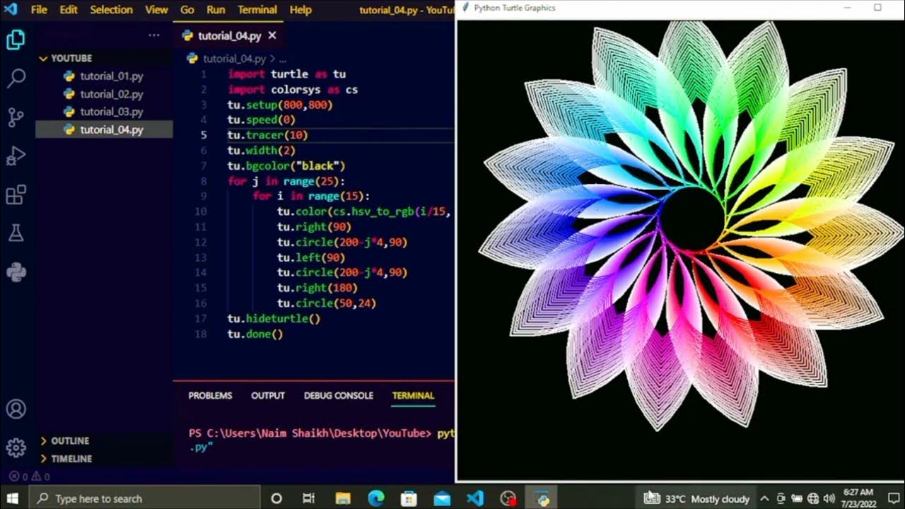 Create a favorite design | python turtle Graphics - YouTube