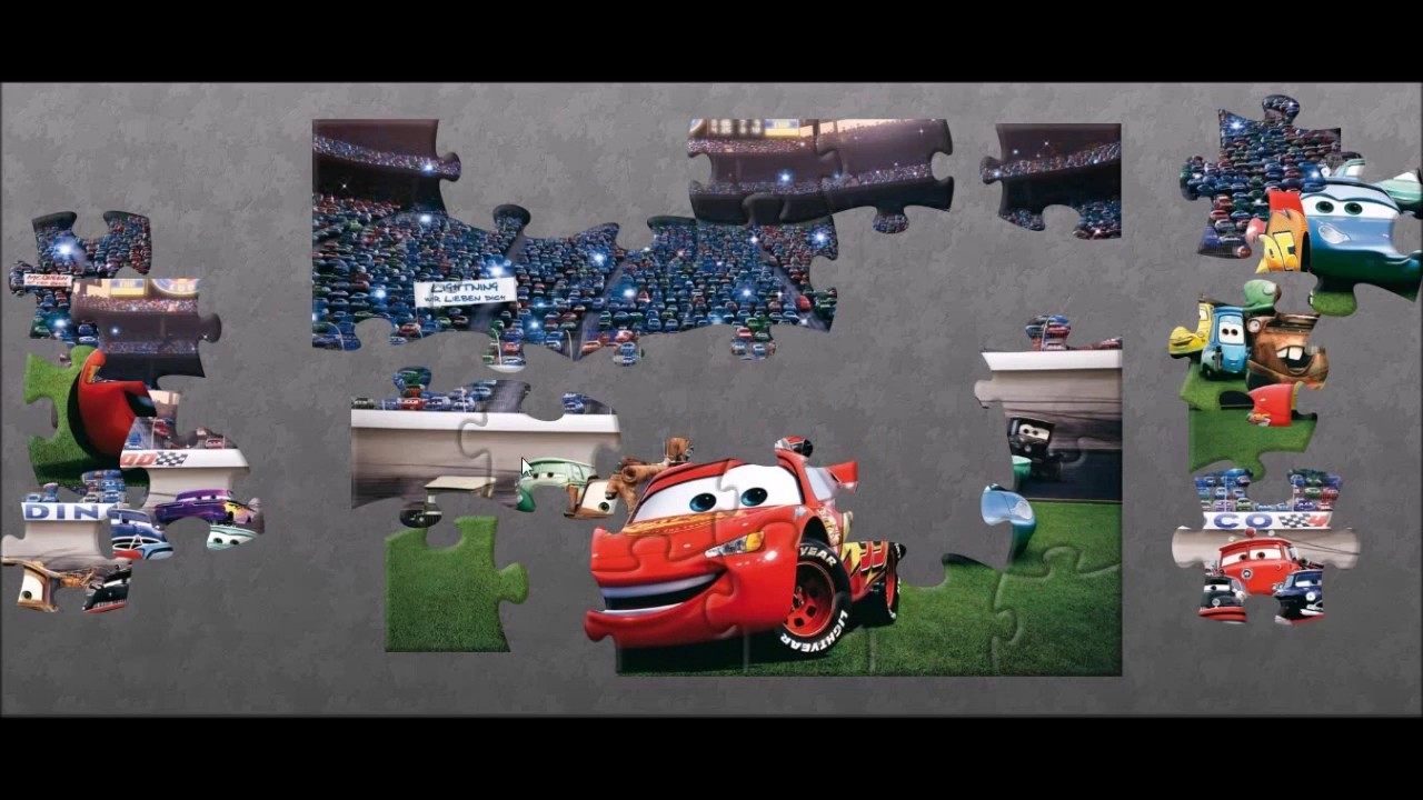 Disney Cars Puzzle Game Lightning McQueen Jigsaw Rompecabezas 9 - YouTube