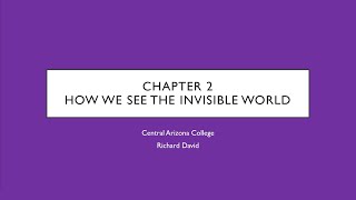 BIO 205 - Chapter 2 - How We See the Invisible World