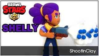 [Brawl Stars] How to make shelly in an attacking motion with soft clay!! (clay tutorial)