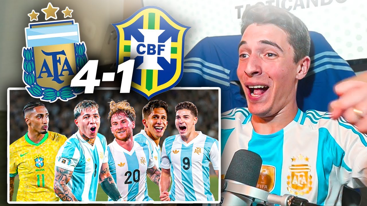 ARGENTINA 4 - BRASIL 1 - REACCION PICANTE - Eliminatorias 2026 - Toto Bordieri