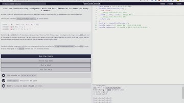 ES6: Use Destructuring Assignment with the Rest Parameter to Reassign Array Elements