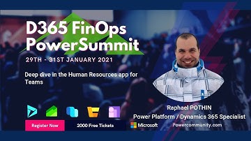 Deep dive in the Human Resources app for Teams - Dynamics 365 Bootcamp Power Community - FinOps 2021