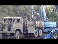 Shredding & Crushing Old Army Truck 8x8 Off Road Truck For Recycling