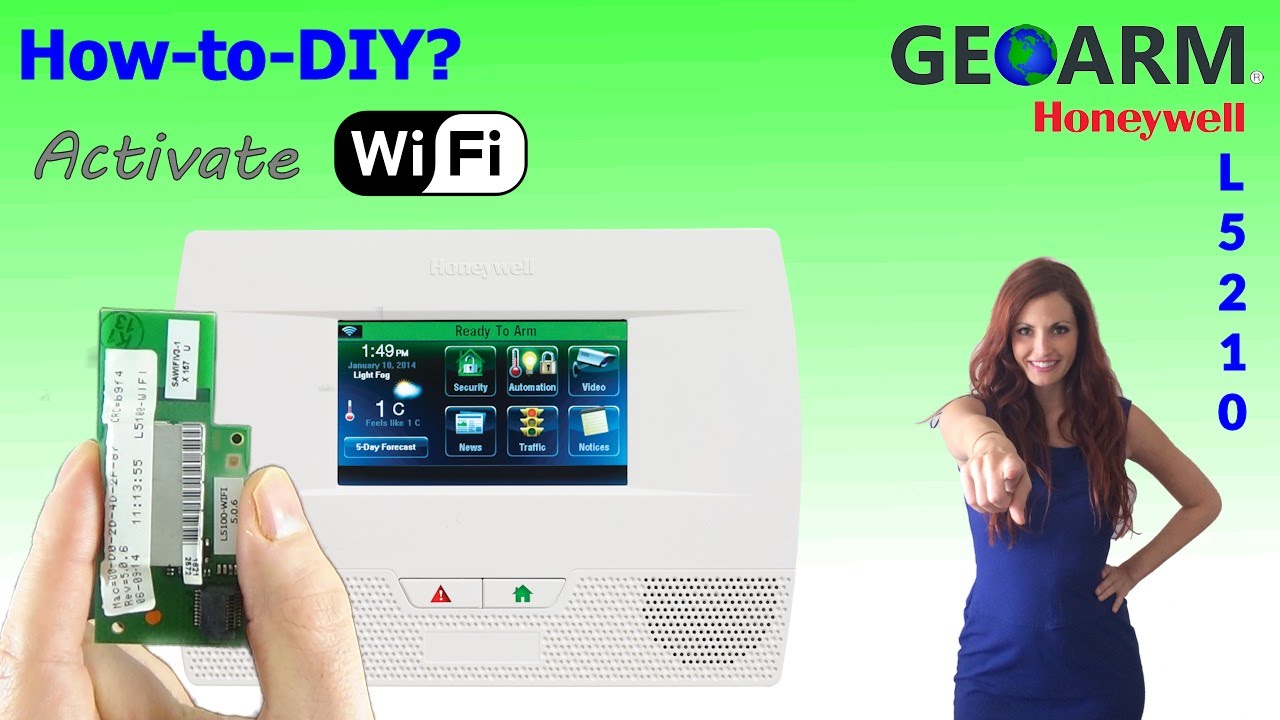 Honeywell L5210 How to Activate WiFi Settings? YouTube