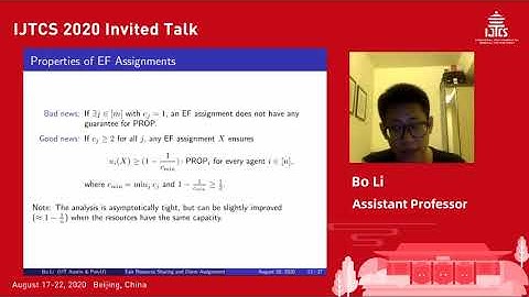 【IJTCS 2020】李博 Fair Resource Sharing and Dorm Assignment - 北京大学 Peking University