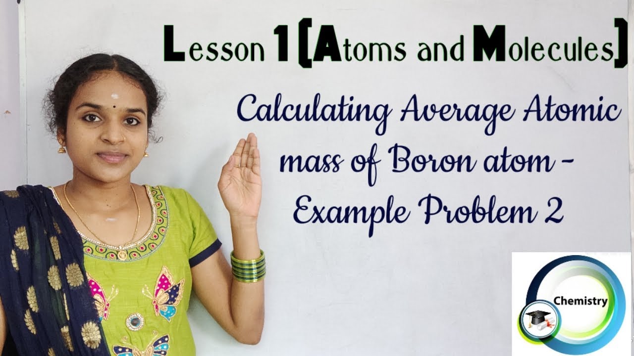 Calculating average atomic mass of Boron atom Example sums 2 in lesson