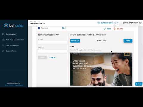 LoginRadius Developer Dashboard Walkthrough