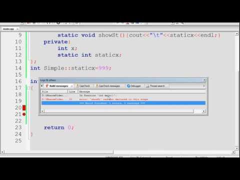 ภาษาซีพลัสพลัส CPP 163 StaticMemberFunction