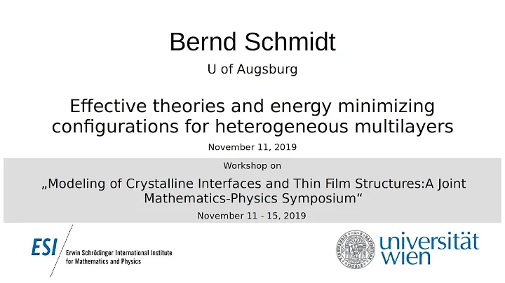 Bernd Schmidt- Effective theories and energy minim...
