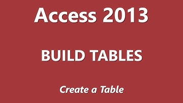 MOS Review - Access 2013 - Build Tables - Part 1 of 4